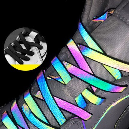 120/140/160cm Holographic Reflective Shoelace Rope Women Men Glowing In Dark Shoe Laces For Sneakers Sport Shoes Rope Bootlaces