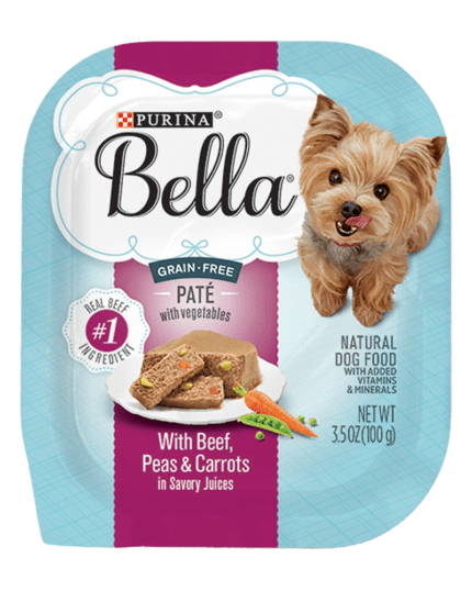 Bella Grain-Free Paté Wet Small Dog Food With Beef, Peas & Carrots